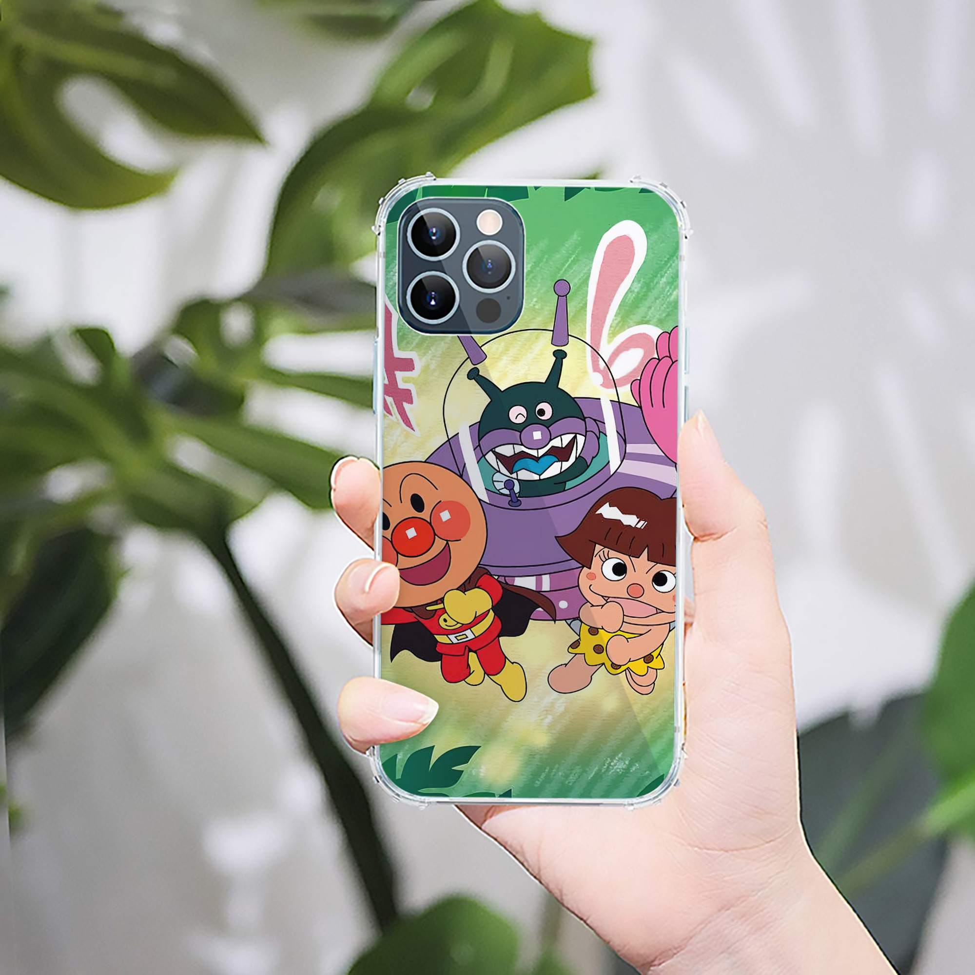 （画像用） アンパンマン Anpanman 【iPhone 12シリーズ対応】透明スマホケース（クリアソフトケース）